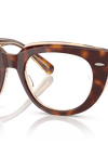 Ray-Ban Eyeglasses Woman Doreen Optics Prescription - Light Havana On Multicolor Frame Clear Lenses 50-19 Polarized