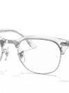 Ray-Ban Eyeglasses Unisex Clubmaster Optics Prescription - White Transparent Frame Clear Lenses 51-21