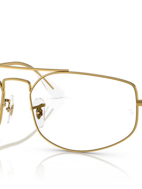 Ray-Ban Eyeglasses Unisex Explorer V Optics Prescription - Legend Gold Frame Clear Lenses 56-17 Polarized