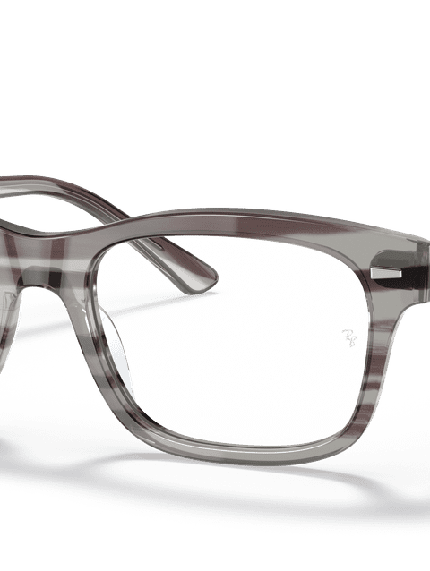 Ray-Ban Eyeglasses Unisex Burbank Optics Prescription - Grey Frame Demo Lens Lenses 54-19