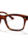 Ray-Ban Eyeglasses Unisex Burbank Optics Prescription - Striped Red Havana Frame Clear Lenses 54-19 Polarized