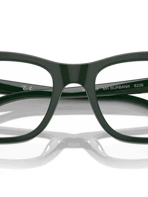 Ray-Ban Eyeglasses Unisex Burbank Optics Prescription - Green Frame Demo Lens Lenses 54-19 Polarized