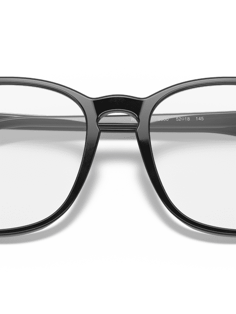 Ray-Ban Eyeglasses Unisex Rb5387 Optics Prescription - Black Frame Clear Lenses 54-18 Polarized