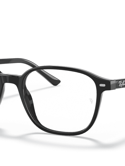 Ray-Ban Eyeglasses Unisex Leonard Optics Prescription - Black Frame Clear Lenses 51-17 Polarized