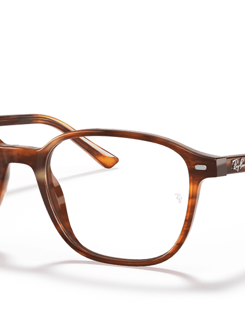 Ray-Ban Eyeglasses Unisex Leonard Optics Prescription - Striped Havana Frame Clear Lenses 49-17 Polarized