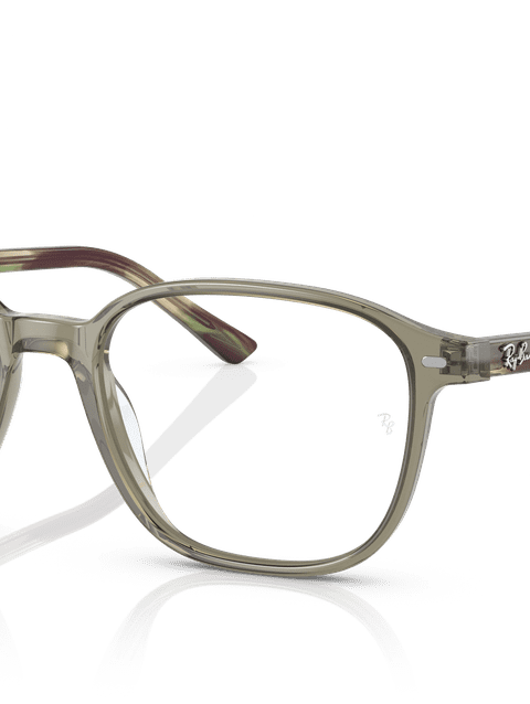 Ray-Ban Eyeglasses Unisex Leonard Optics Prescription - Grey & Brown Havana Frame Clear Lenses 53-18 Polarized