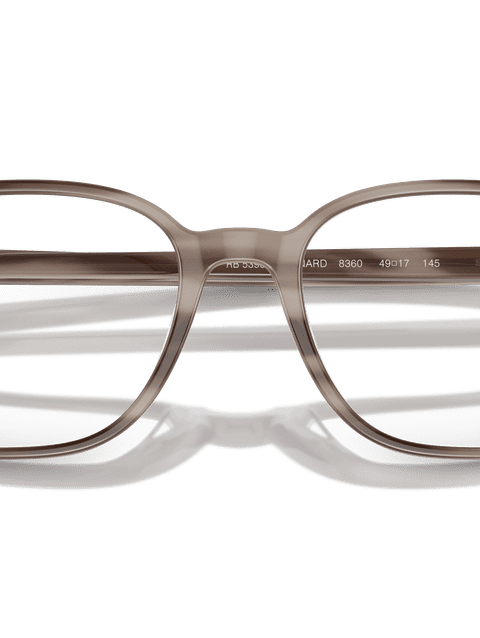 Ray-Ban Eyeglasses Unisex Leonard Optics Prescription - Striped Grey Frame Clear Lenses 51-17 Polarized