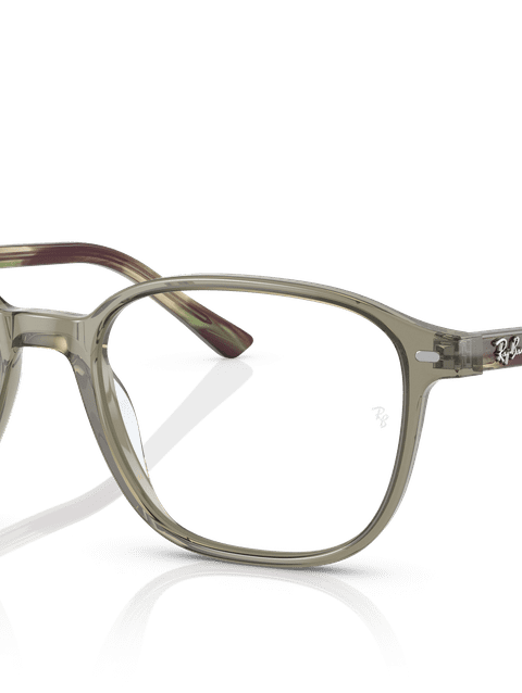 Ray-Ban Eyeglasses Unisex Leonard Optics Prescription - Grey & Brown Havana Frame Clear Lenses 49-17 Polarized