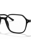 Ray-Ban Eyeglasses Unisex John Optics Prescription - Shiny Black Frame Clear Lenses 51-18