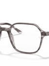 Ray-Ban Eyeglasses Unisex John Optics Prescription - Striped Grey Frame Clear Lenses 49-18