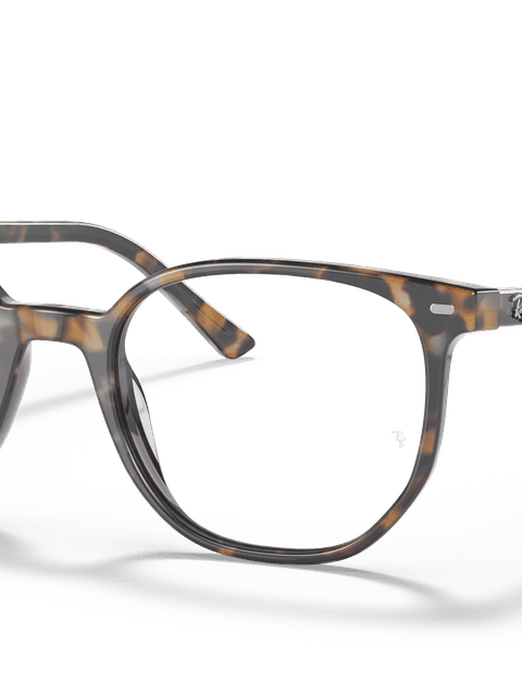 Ray-Ban Eyeglasses Unisex Elliot Optics Prescription - Brown Grey Havana Frame Demo Lens Lenses 48-19 Polarized