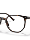 Ray-Ban Eyeglasses Unisex Elliot Optics Prescription - Havana Frame Demo Lens Lenses 50-19 Polarized