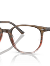 Ray-Ban Eyeglasses Unisex Elliot Optics Prescription - Striped Brown & Red Frame Demo Lens Lenses 50-19 Polarized