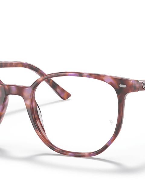 Ray-Ban Eyeglasses Unisex Elliot Optics Prescription - Violet Havana Frame Clear Lenses 52-19 Polarized