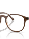 Ray-Ban Eyeglasses Unisex Rb5417 Optics Prescription - Brown On Transparent Light Brown Frame Clear Lenses 52-19 Polarized