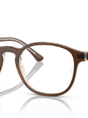 Ray-Ban Eyeglasses Unisex Rb5417 Optics Prescription - Brown On Transparent Light Brown Frame Clear Lenses 50-19 Polarized