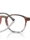 Ray-Ban Eyeglasses Unisex Rb5417 Optics Prescription - Striped Brown & Red Frame Clear Lenses 50-19 Polarized