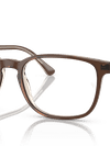 Ray-Ban Eyeglasses Unisex Rb5418 Optics Prescription - Brown On Transparent Light Brown Frame Clear Lenses 54-19 Polarized