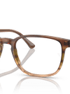 Ray-Ban Eyeglasses Unisex Rb5418 Optics Prescription - Striped Brown & Green Frame Clear Lenses 56-19 Polarized