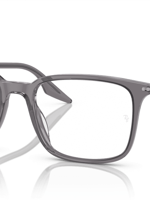 Ray-Ban Eyeglasses Unisex Rb5421 Optics Prescription - Transparent Grey Frame Clear Lenses 53-19 Polarized