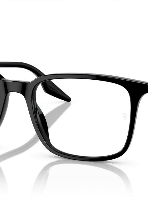 Ray-Ban Eyeglasses Unisex Rb5421 Optics Prescription - Black Frame Clear Lenses 53-19 Polarized