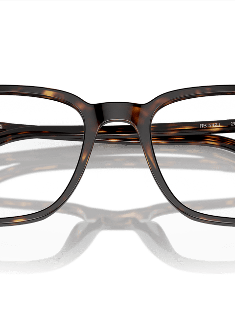 Ray-Ban Eyeglasses Unisex Rb5421 Optics Prescription - Havana Frame Demo Lens Lenses 53-19 Polarized