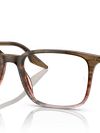 Ray-Ban Eyeglasses Unisex Rb5421 Optics Prescription - Striped Brown & Red Frame Demo Lens Lenses 53-19 Polarized