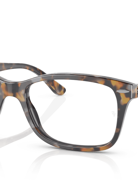 Ray-Ban Eyeglasses Unisex Rb5428 Optics Prescription - Grey & Brown Havana Frame Clear Lenses 53-17 Polarized