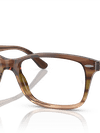 Ray-Ban Eyeglasses Unisex Rb5428 Optics Prescription - Striped Brown Frame Demo Lens Lenses 55-17 Polarized