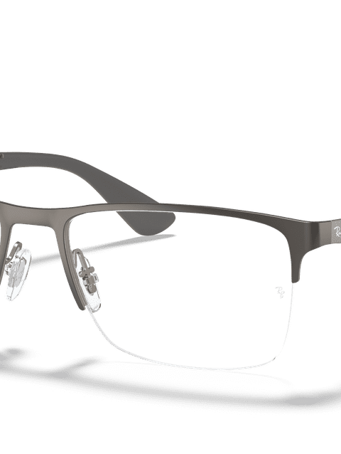 Ray-Ban Eyeglasses Unisex Rb6335 Optics Prescription - Grey Frame Clear Lenses 54-17 Polarized