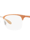 Ray-Ban Eyeglasses Unisex Rb6360 Optics Prescription - Brown Frame Clear Lenses 49-20 Polarized