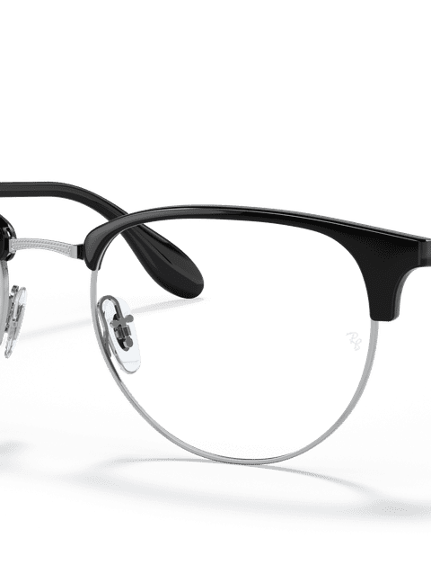 Ray-Ban Eyeglasses Unisex Rb6396 Optics Prescription - Black Frame Clear Lenses 53-19 Polarized