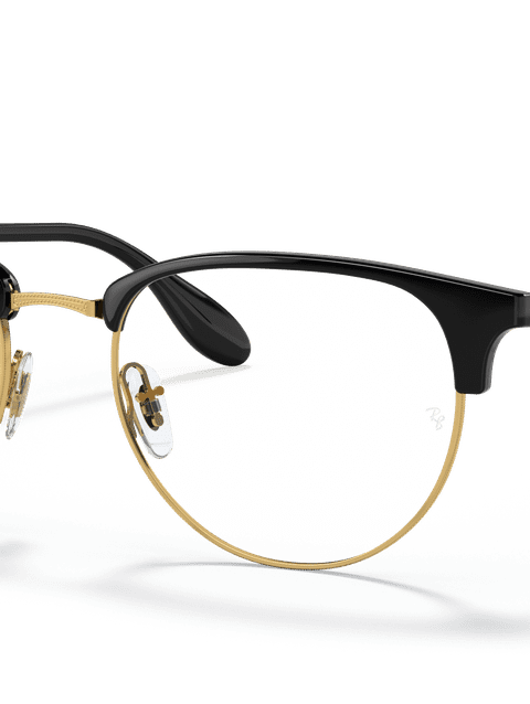 Ray-Ban Eyeglasses Unisex Rb6396 Optics Prescription - Gold Frame Clear Lenses 51-19 Polarized