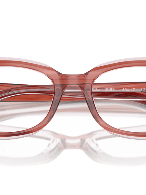 Ray-Ban Eyeglasses Children Rb1636 Optics Kids Prescription - Striped Pink On Transparent Pink Frame Clear Lenses 46-17 Polarized