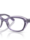 Ray-Ban Eyeglasses Children Rb1636 Optics Kids Prescription - Striped Violet On Transparent Violet Frame Clear Lenses 46-17 Polarized