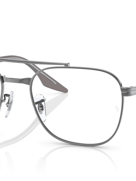 Ray-Ban Eyeglasses Unisex Rb6485 Optics Prescription - Grey On Transparent Frame Clear Lenses 55-19 Polarized