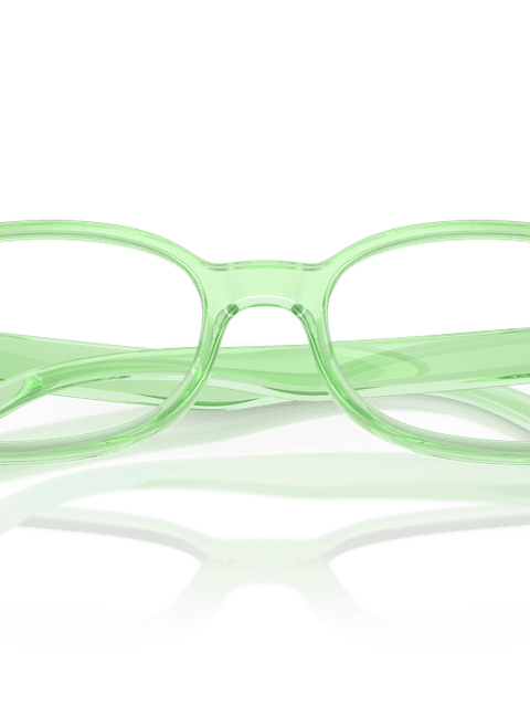 Ray-Ban Eyeglasses Children Rb1904 Optics Kids Bio-based Prescription - Transparent Green Frame Clear Lenses 44-15 Polarized