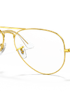 Ray-Ban Eyeglasses Unisex Aviator Optics Prescription - Gold Frame Clear Lenses 55-14