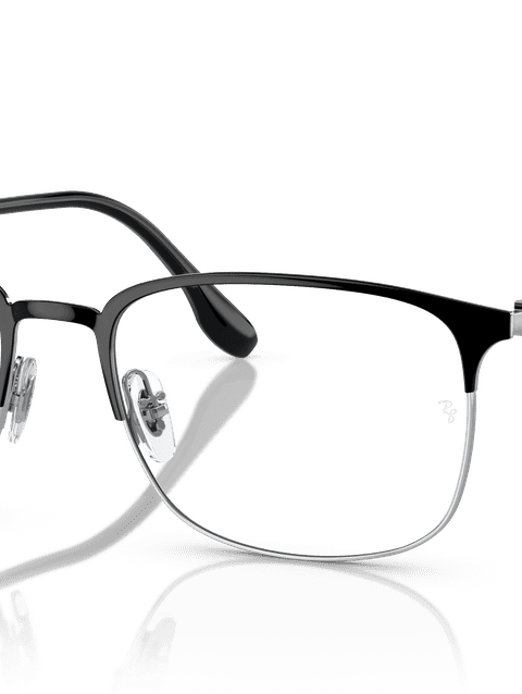 Ray-Ban Eyeglasses Man Rb6494 Optics Prescription - Silver Frame Clear Lenses 56-18 Polarized