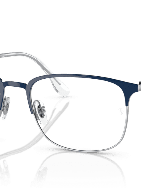 Ray-Ban Eyeglasses Man Rb6494 Optics Prescription - Silver Frame Clear Lenses 56-18 Polarized