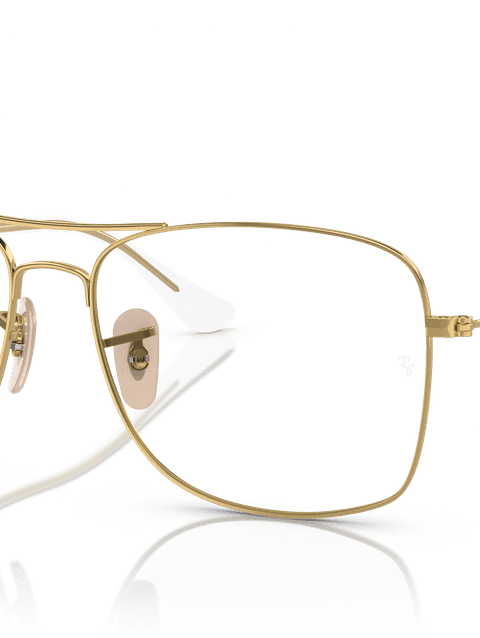 Ray-Ban Eyeglasses Unisex Rb6498 Optics Prescription - Arista Gold Frame Clear Lenses 55-15 Polarized