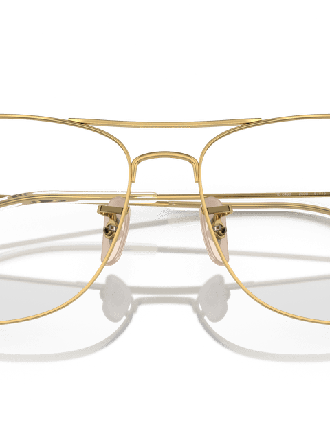 Ray-Ban Eyeglasses Unisex Rb6498 Optics Prescription - Arista Gold Frame Clear Lenses 55-15 Polarized