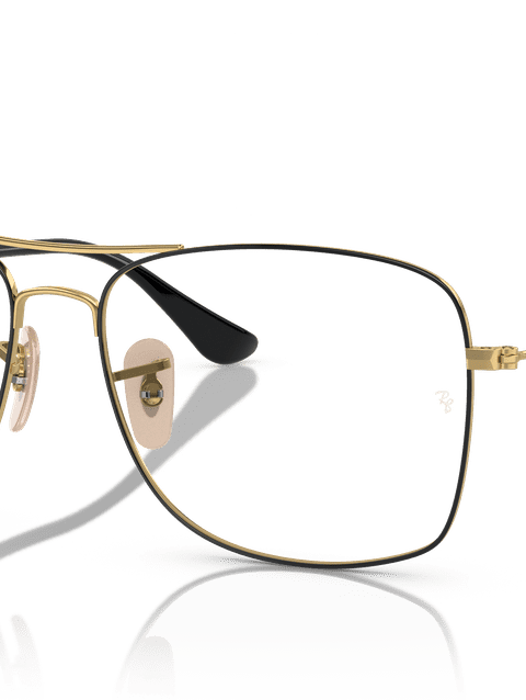 Ray-Ban Eyeglasses Unisex Rb6498 Optics Prescription - Gold Frame Clear Lenses 55-15 Polarized