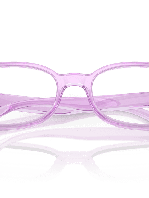 Ray-Ban Eyeglasses Children Rb1904 Optics Kids Bio-based Prescription - Transparent Violet Frame Clear Lenses 44-15 Polarized