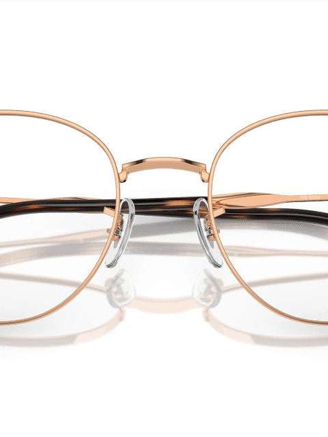 Ray-Ban Eyeglasses Unisex Rb6509 Optics Prescription - Rose Gold Frame Demo Lens Lenses 51-20 Polarized