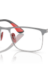 Ray-Ban Eyeglasses Unisex Rb6516m Optics Scuderia Ferrari Collection - Silver Frame Clear Lenses 55-18 Polarized