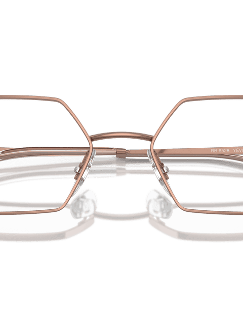 Ray-Ban Eyeglasses Unisex Yevi Optics Prescription - Copper Frame Clear Lenses 54-18 Polarized