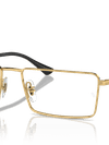 Ray-Ban Eyeglasses Unisex Emy Optics Prescription - Arista Gold Frame Clear Lenses 56-17 Polarized