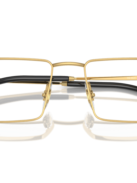 Ray-Ban Eyeglasses Unisex Emy Optics Prescription - Arista Gold Frame Clear Lenses 56-17 Polarized