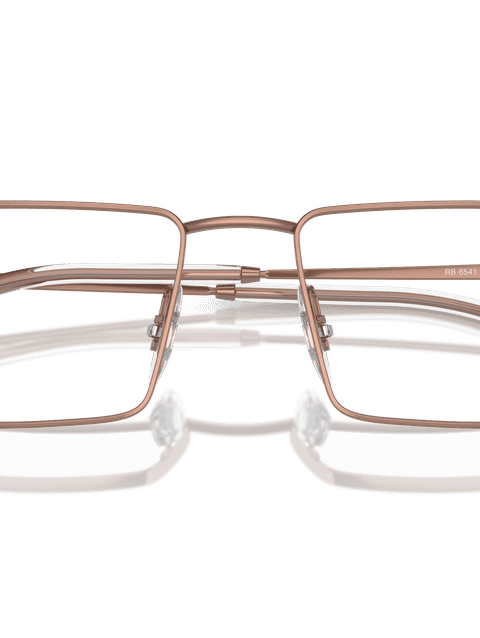 Ray-Ban Eyeglasses Unisex Emy Optics Prescription - Copper Frame Clear Lenses 56-17 Polarized